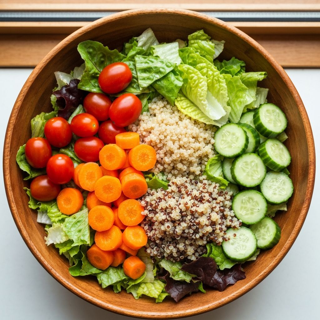 Bunter Salat mit frischem Gemüse